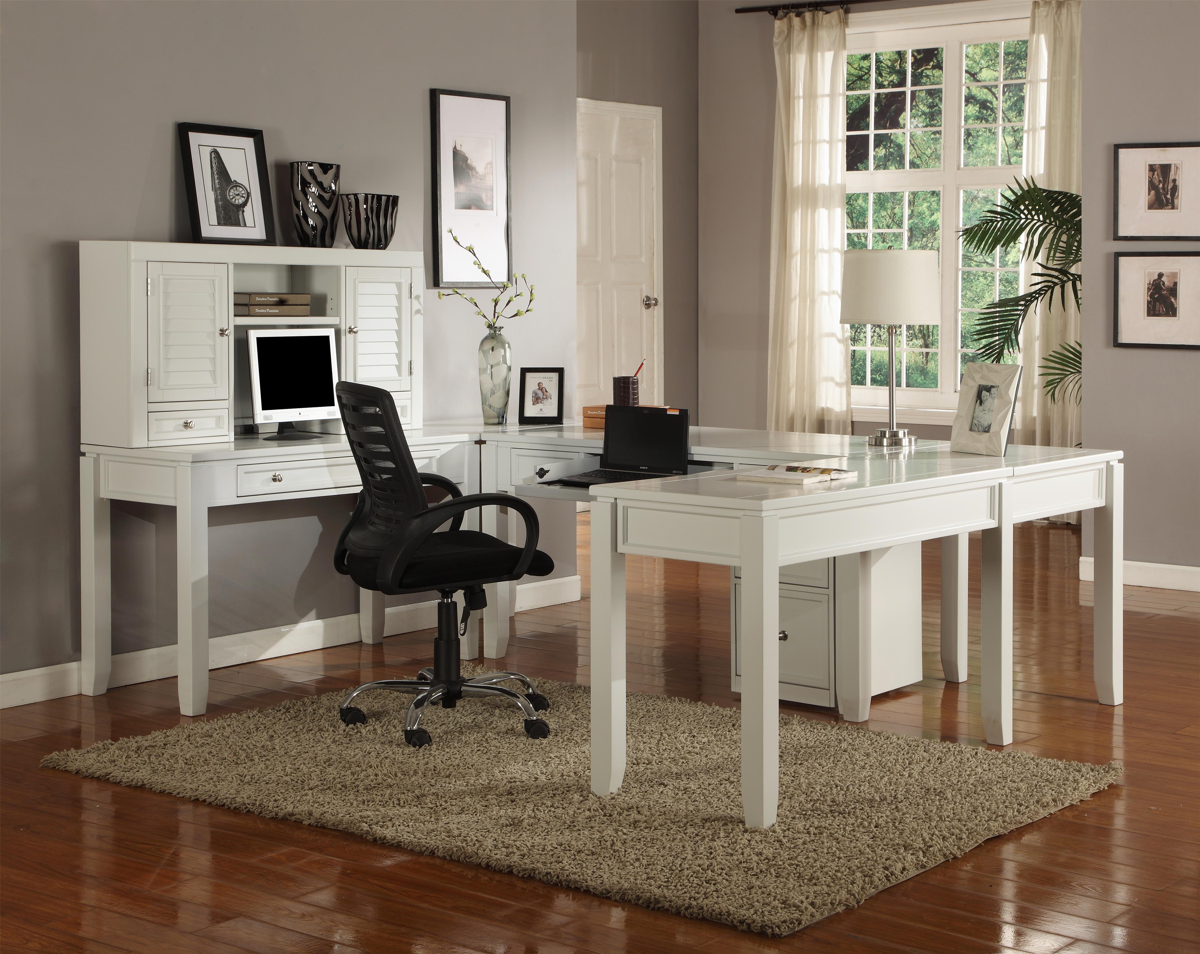 Boca BOC370x2+BOC347Dx2+BOC357Dx1 Transitional 5Piece UShaped Desk